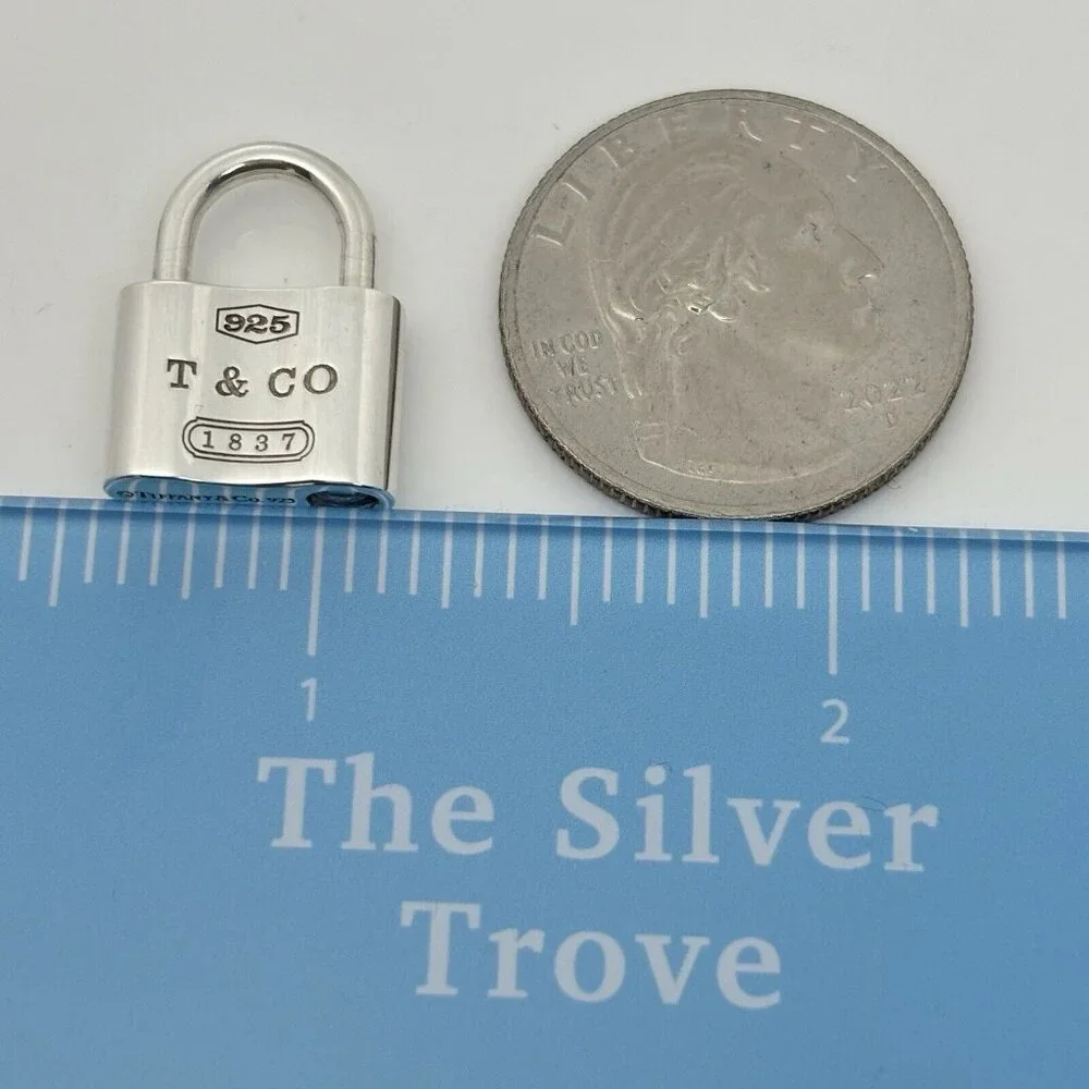 Tiffany & Co 1837 Padlock Rolo Chain Necklace in Sterling Silver - Picture 9 of 9